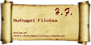 Hufnagel Filotea névjegykártya